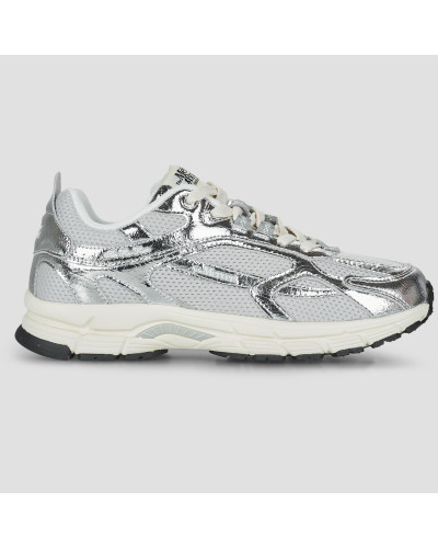 Baskets basses femmes Mercer Amsterdam The Re-Run Cracked Argenté