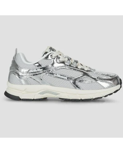 Baskets basses femmes Mercer Amsterdam The Re-Run Cracked Argenté