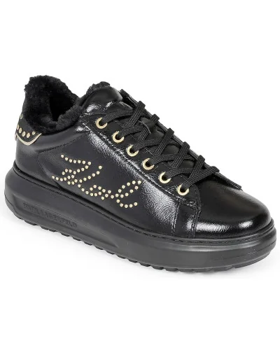 Baskets basses femmes Karl Lagerfeld KAPRI LUG Signia Studs Lo Lace Noir
