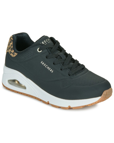 Baskets basses femmes Skechers UNO JUNGLE NITE Noir