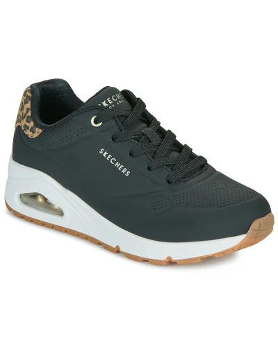 Baskets basses femmes Skechers UNO JUNGLE NITE Noir