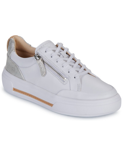 Baskets basses femmes Clarks Hollyhock Zip Blanc