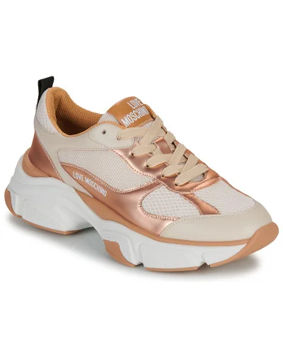 Baskets basses femmes Love Moschino STARDUST Doré