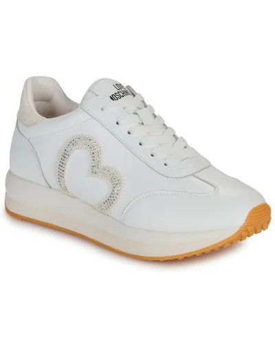 Baskets basses femmes Love Moschino DAILY RUNNING Blanc