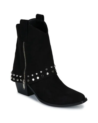 Bottines femmes Exé Shoes 2153-2323-FABRIC-BLACK Noir