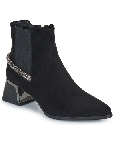 Bottines femmes Exé Shoes P1811-T941-FABRIC-BLACK Noir