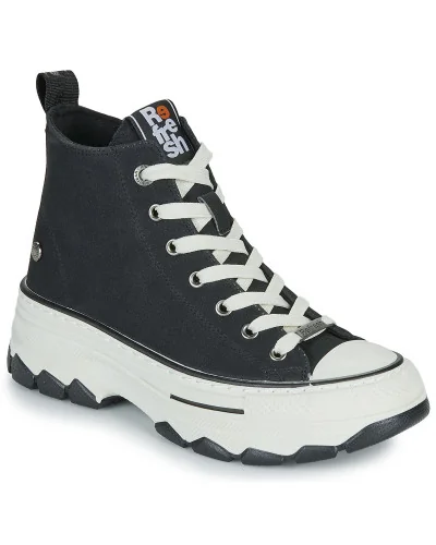 Baskets montantes femmes Refresh 173078-BLACK Noir