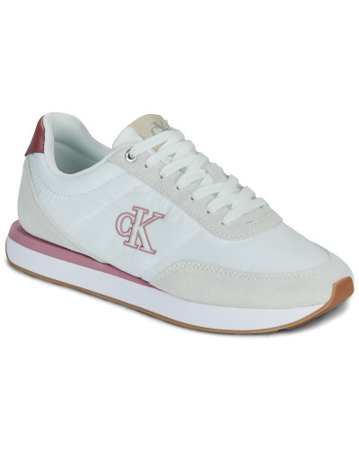 Baskets basses femmes Calvin Klein Jeans RETRO RUNNER ESS MIX MAT Blanc