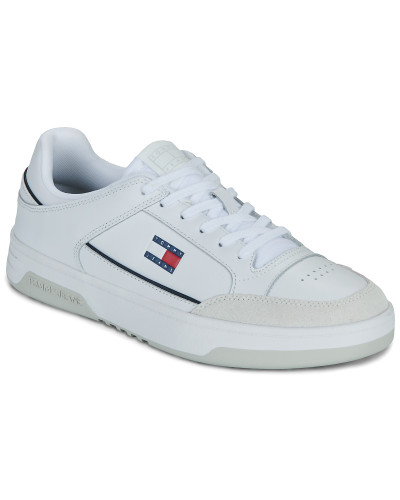 Baskets basses hommes Tommy Jeans TJM CUPSOLE LEATHER Blanc