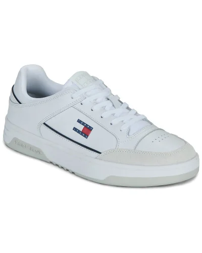 Baskets basses hommes Tommy Jeans TJM CUPSOLE LEATHER Blanc