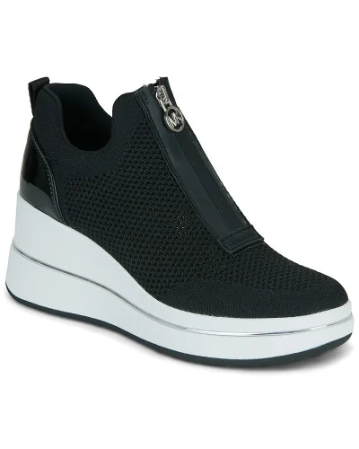 Baskets montantes femmes MICHAEL Michael Kors EMMY WEDGE ZIP SLIP ON Noir