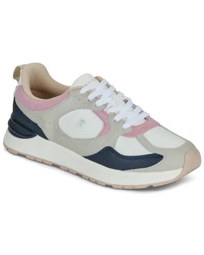 Baskets basses femmes Tommy Hilfiger CASUAL FASHION RUNNER MIX MAT Multicolore