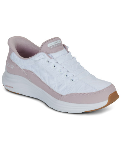 Baskets basses femmes Skechers CONTOUR FOAM SLIP-INS Blanc