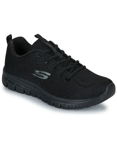 Baskets basses femmes Skechers GRACEFUL GET CONNECTED Noir