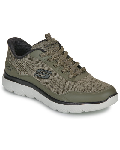 Baskets basses hommes Skechers SUMMITS LEYTER SLIP-INS Kaki