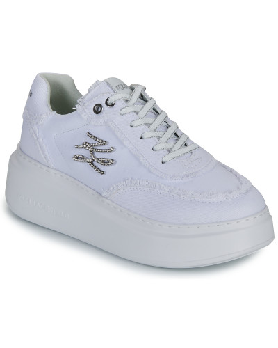 Baskets basses femmes Karl Lagerfeld ANAKAPRI Autograph Mix Lo Blanc