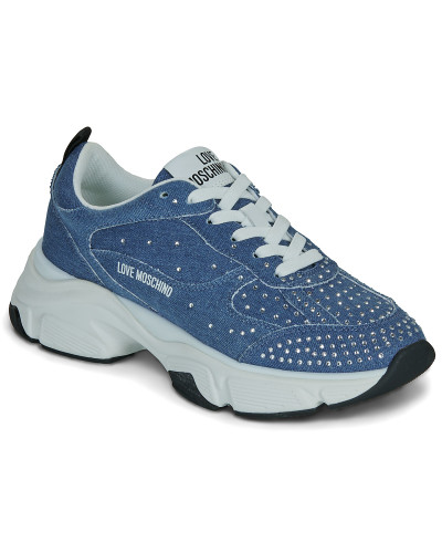 Baskets basses femmes Love Moschino STARDUST-JA15406G1O Bleu