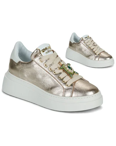 Baskets basses femmes Meline 606ACC-LO-55 Doré