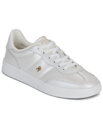 Baskets basses femmes Tommy Hilfiger TH HERITAGE SHINY SNEAKER Blanc