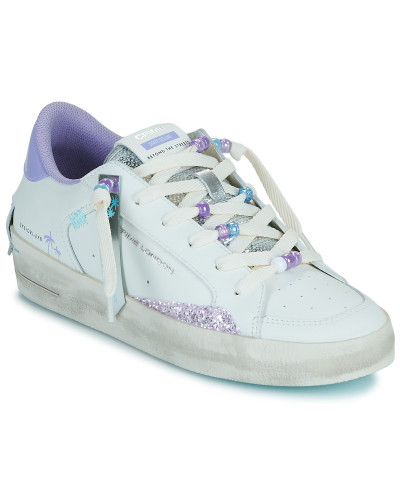 Baskets basses femmes Crime London SK8 DELUXE Blanc
