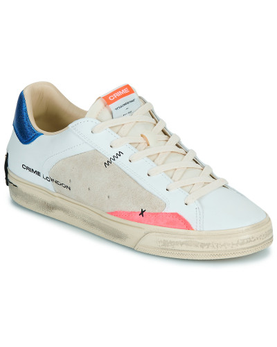 Baskets basses femmes Crime London DECONSTRUCTED Blanc