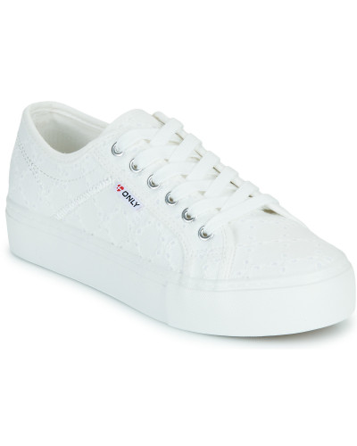 Baskets basses femmes Only ONLNOOMI PLATFORM SNEAKER Blanc