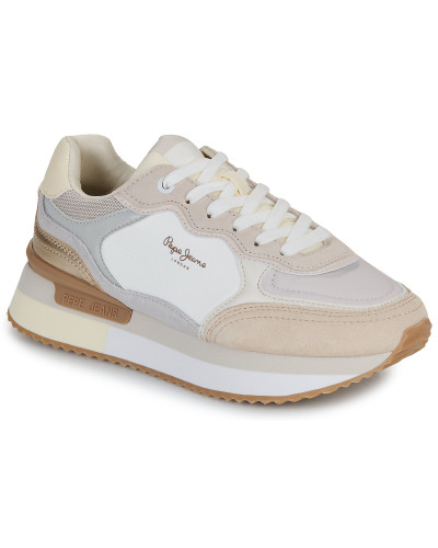 Baskets basses femmes Pepe jeans RUSPER RACER W Beige