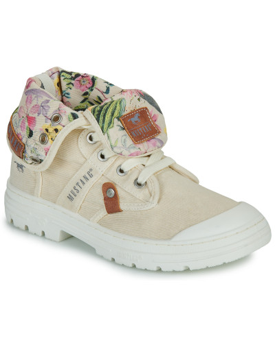 Baskets montantes femmes Mustang - Beige