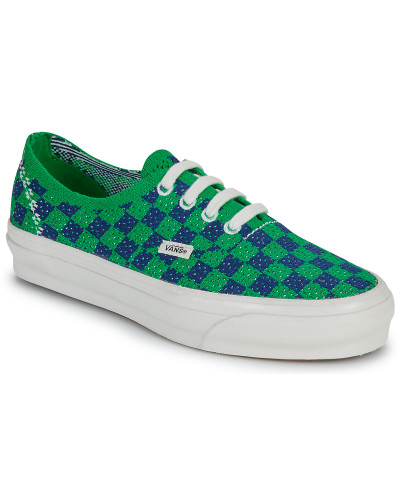 Baskets basses femmes Vans LX Authentic 44 EK Punk Check GREEN/NAVY Vert