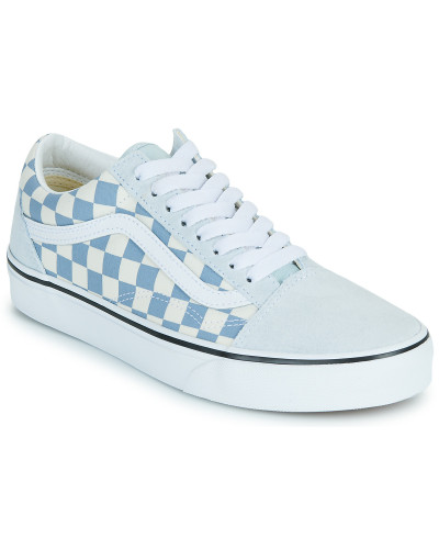 Baskets basses femmes Vans Old Skool CHECKERBOARD Dawn Mist Bleu