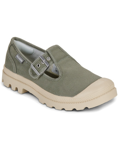 Baskets basses femmes Palladium PAMPA M-JANE WASHED Kaki