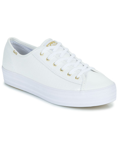 Baskets basses femmes Keds TRIPLE LEATHER Blanc