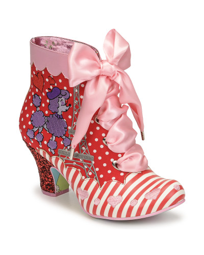Bottines femmes Irregular Choice PARIS FOR TWO Rouge