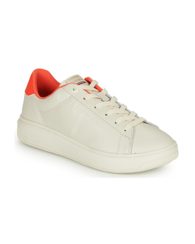 Baskets basses femmes Tommy Hilfiger LOWCUT LEATHER CUPSOLE Blanc