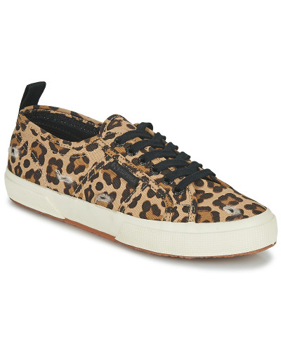 Baskets basses femmes Superga 2750 RIPPED LEOPARD Multicolore