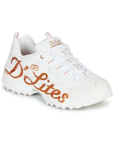 Baskets basses femmes Skechers D'LITES Blanc