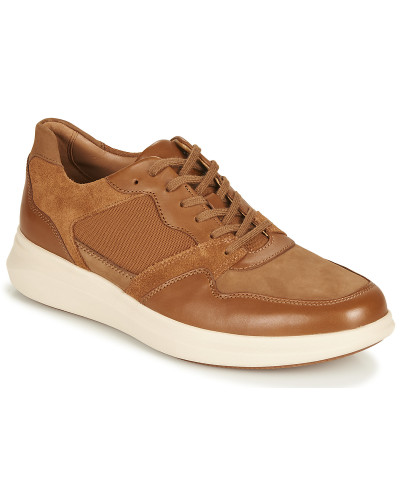 Baskets basses hommes Clarks UN GLOBE RUN Marron