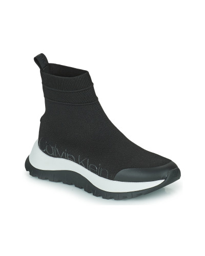 Baskets montantes femmes Calvin Klein Jeans KNIT BOOTIE 2D Noir