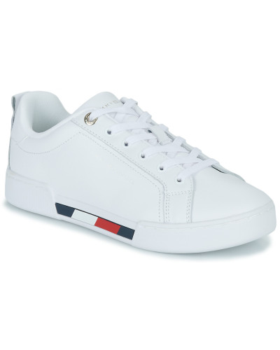 Baskets basses femmes Tommy Hilfiger TRICOLOR INSERT SNEAKER Blanc