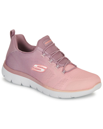 Baskets basses femmes Skechers SUMMITS - BRIGHT CHARMER Rose