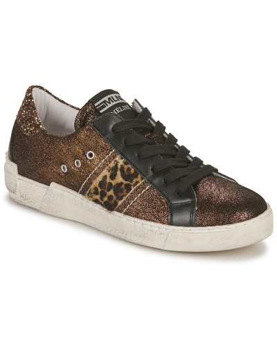 Baskets basses femmes Meline NKC16-A8132 Marron