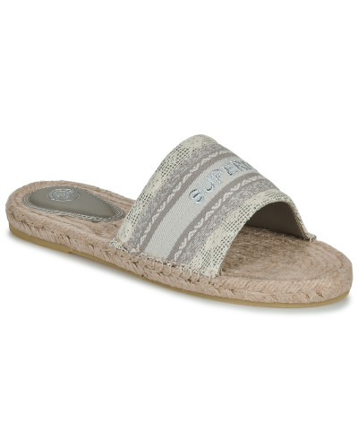 Mules femmes Superdry Mules Compensées Style Espadrille En Toile Beige