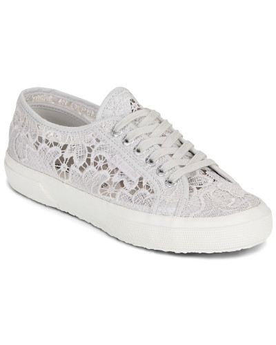 Baskets basses femmes Superga 2750 MACRAME Argenté