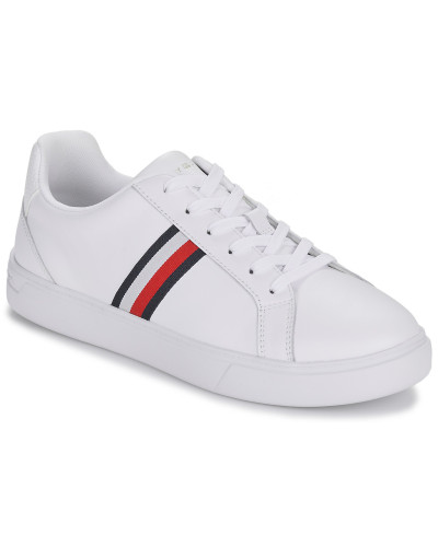 Baskets basses femmes Tommy Hilfiger ESSENTIAL COURT SNEAKER STRIPES Blanc