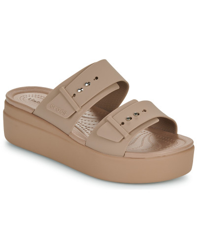 Mules femmes Crocs Brooklyn Buckle LowWdg Beige