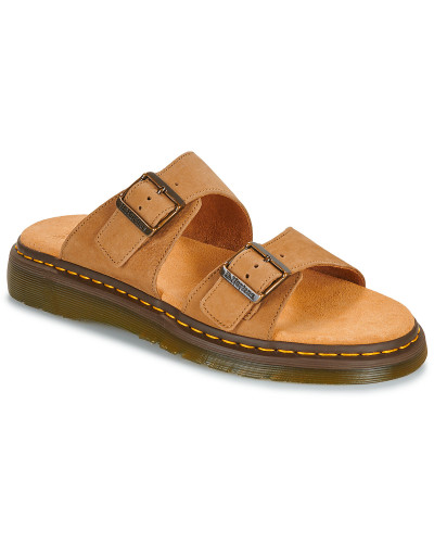 Mules femmes Dr. Martens Josef Savannah Tan Tumbled Nubuck Beige