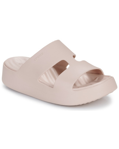 Mules femmes Crocs Getaway Platform H-Strap Beige