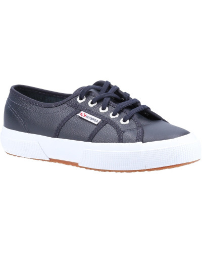 Baskets basses femmes Superga 2750 EFGLU TUMBLED LEATHER Marine