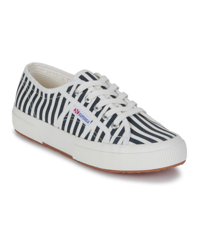 Baskets basses femmes Superga 2750 STRIPES PRINT Bleu