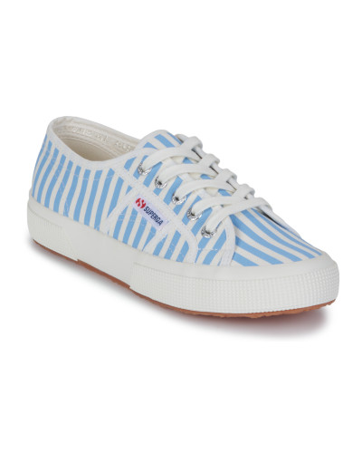 Baskets basses femmes Superga 2750 STRIPES PRINT Bleu